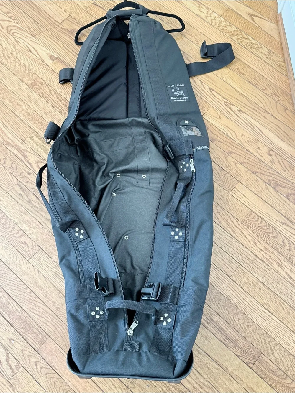 Club Glove Burst Proof w/ Wheels ll Golf Travel Bag USA Made Black Cordura EUC